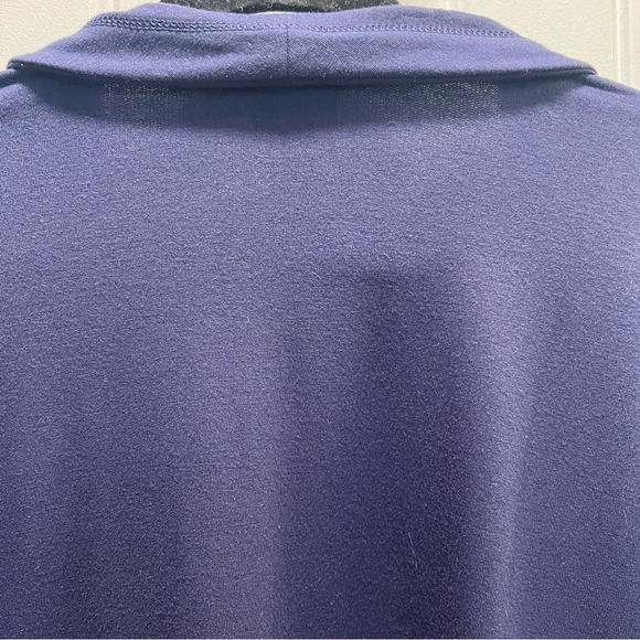 Weekends by Chicos Navy Open Drape Front Long Sleeved Cardigan. Size 3. - Picture 7 of 14